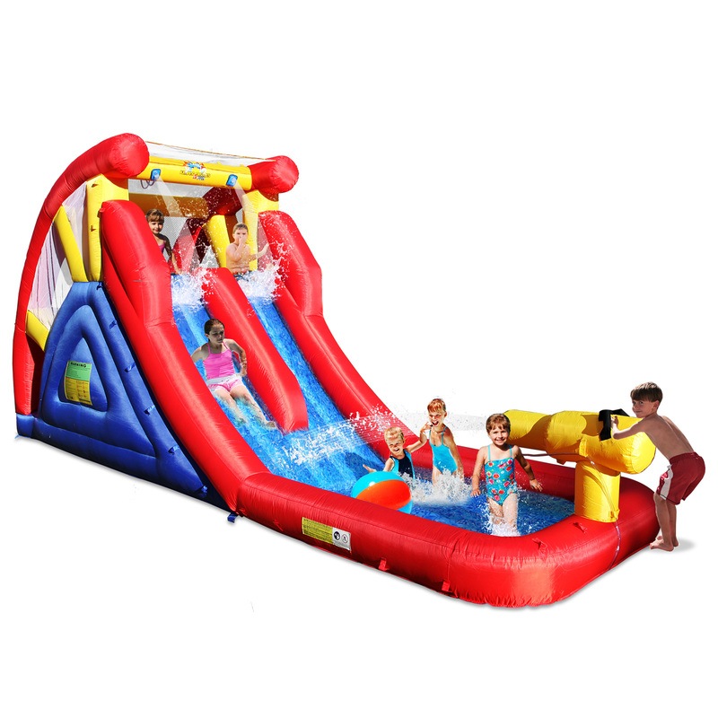 Hot Summer Double Water Slide with Cannon Jumping Castle | Buy Jumping ...