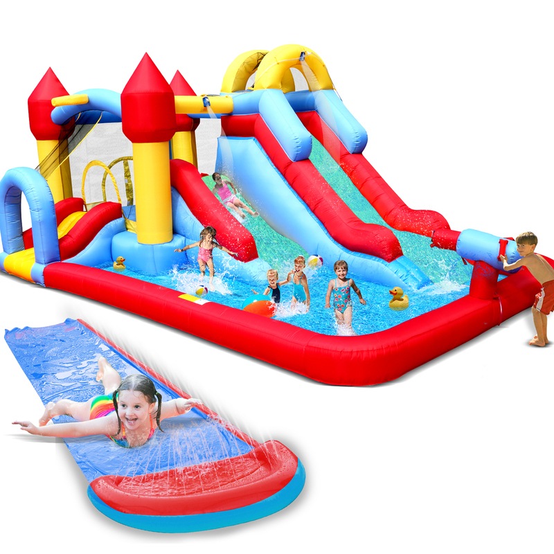 Inflatable Water Slide Jumping Castle Pool Bouncer Trampoline Kids ...