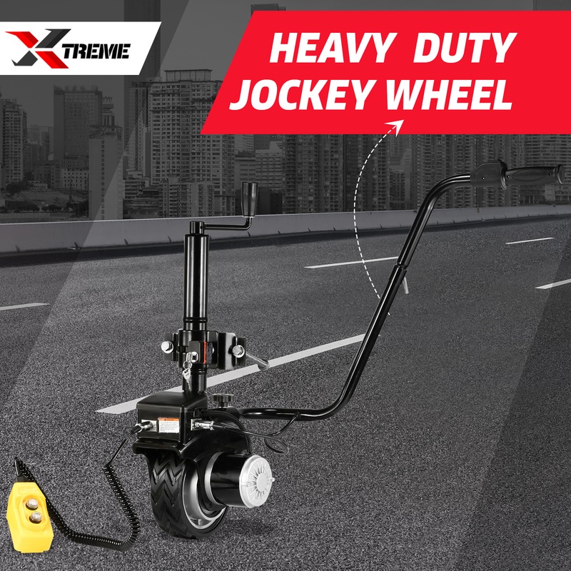 NEW 12V Electric Motorised 8" Jockey Wheel 350W 3500KG Trailer Remote