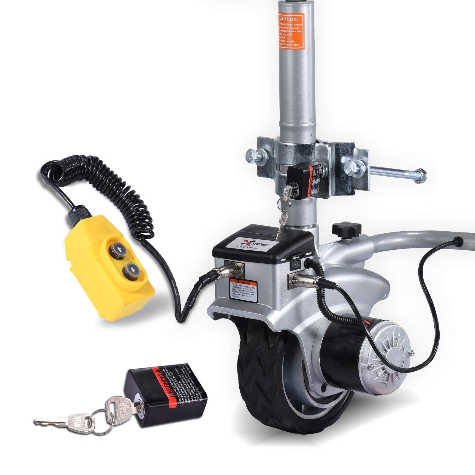 NEW 12V Electric Motorised 8" Jockey Wheel 350W 3500KG Trailer Remote