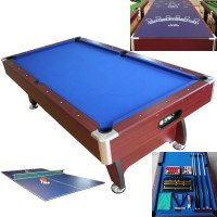 MDF Full Pool Table with Table Tennis Table Top 8FT