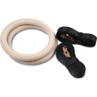 Wooden Olympic Calibre Gymnastic Rings with Straps