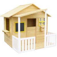 Camira Kids Wood Cubby House w Chalkboard & Mailbox