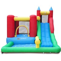 Kids Surrey Inflatable Slide & Splash w/ Water Gun
