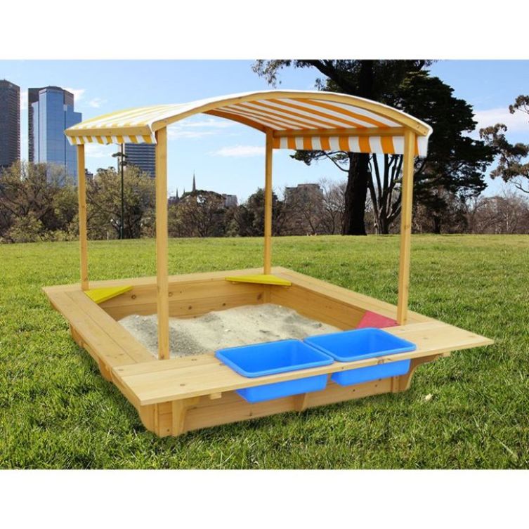 kids sandpit with cover