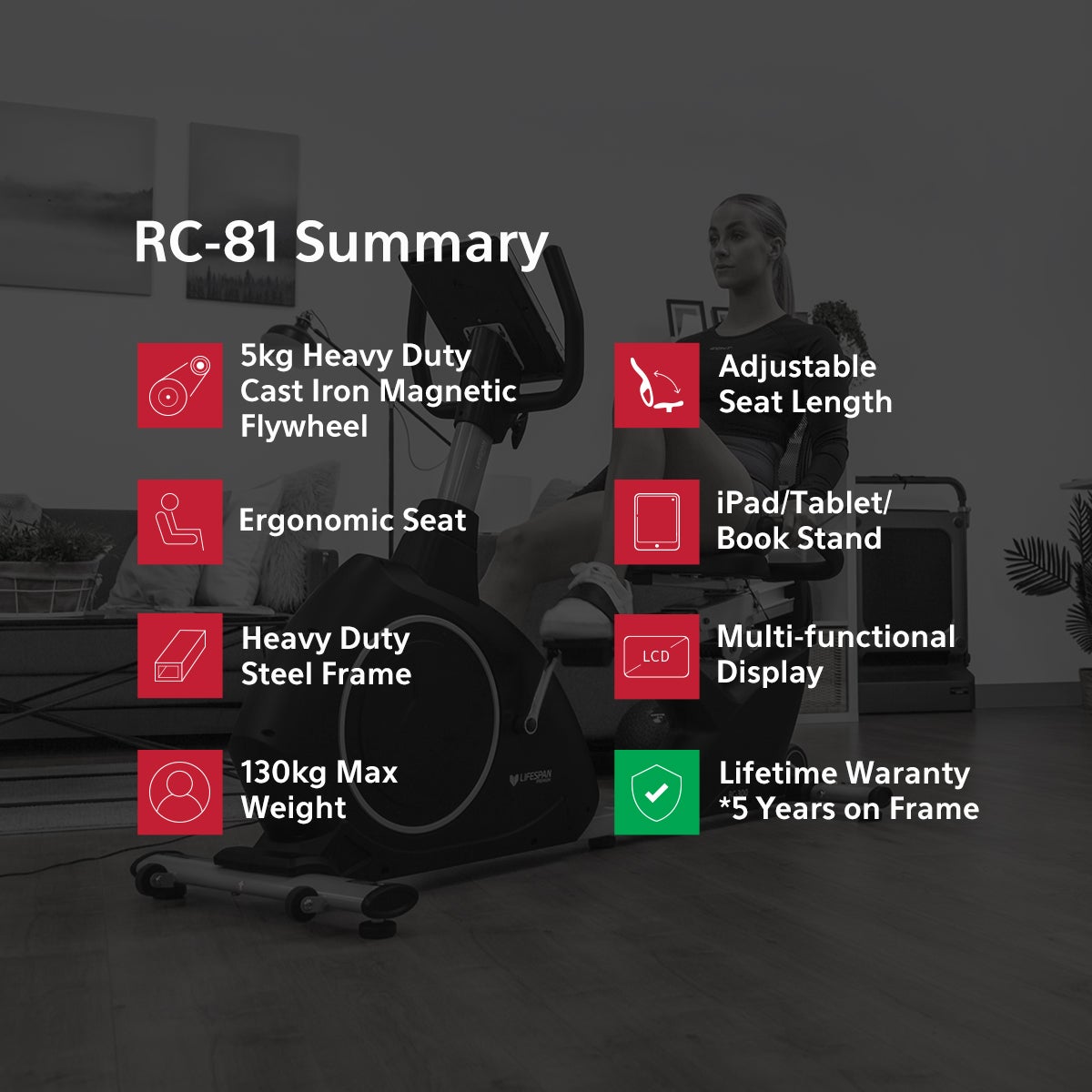 lifetime fitness recumbent bike