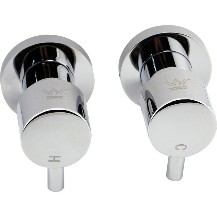 Wall Mounted Round Bath Shower Taps Set 1/4 turn Square Buy Shower