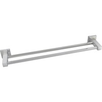 Bathroom Square Double Towel Rail Rack Bar Holder 600mm