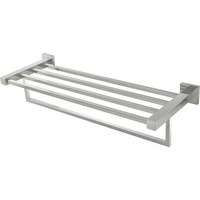 Gama Luxury Square Towel Rack Rail Holder in Chrome 600mm