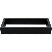 Square Single Bar Hand Towel Rail Rack Black 200mm