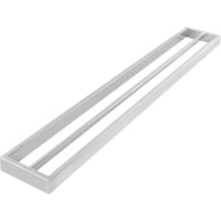 Square Double Bar Towel Rail Rack in Chrome 800mm