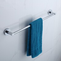 Single Wall Cutable Stainless Steel Round Towel Rail Rack Bar 80cm