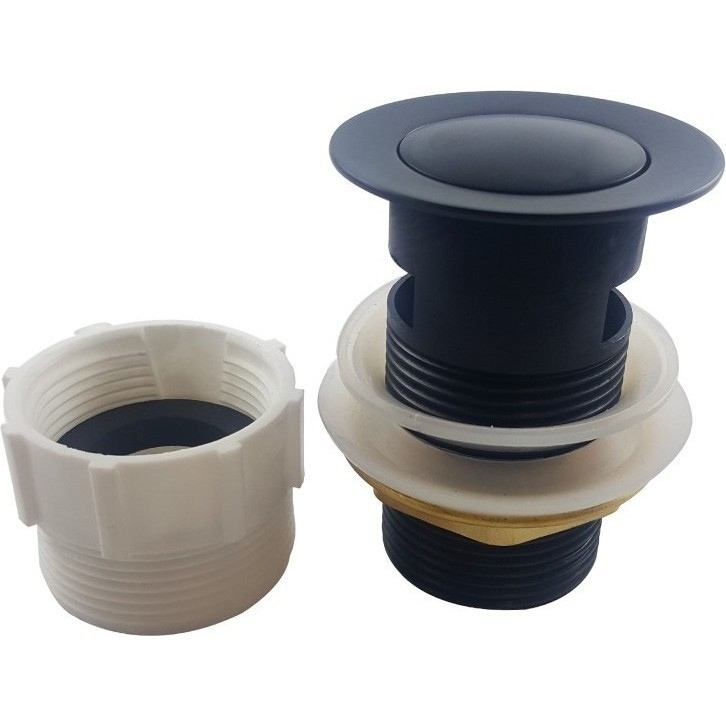 Brass PopUp Waste Basin/Vanity Plug w Overflow Chrome 32mm/40mm Black