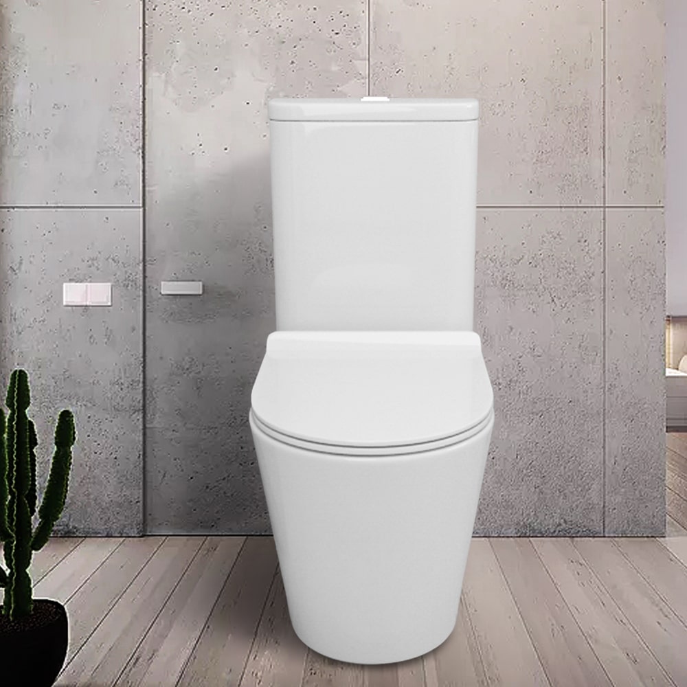 KLARA Toilet WC Bathroom Back to Wall Ceramic Rimless Soft Closing Seat Cover