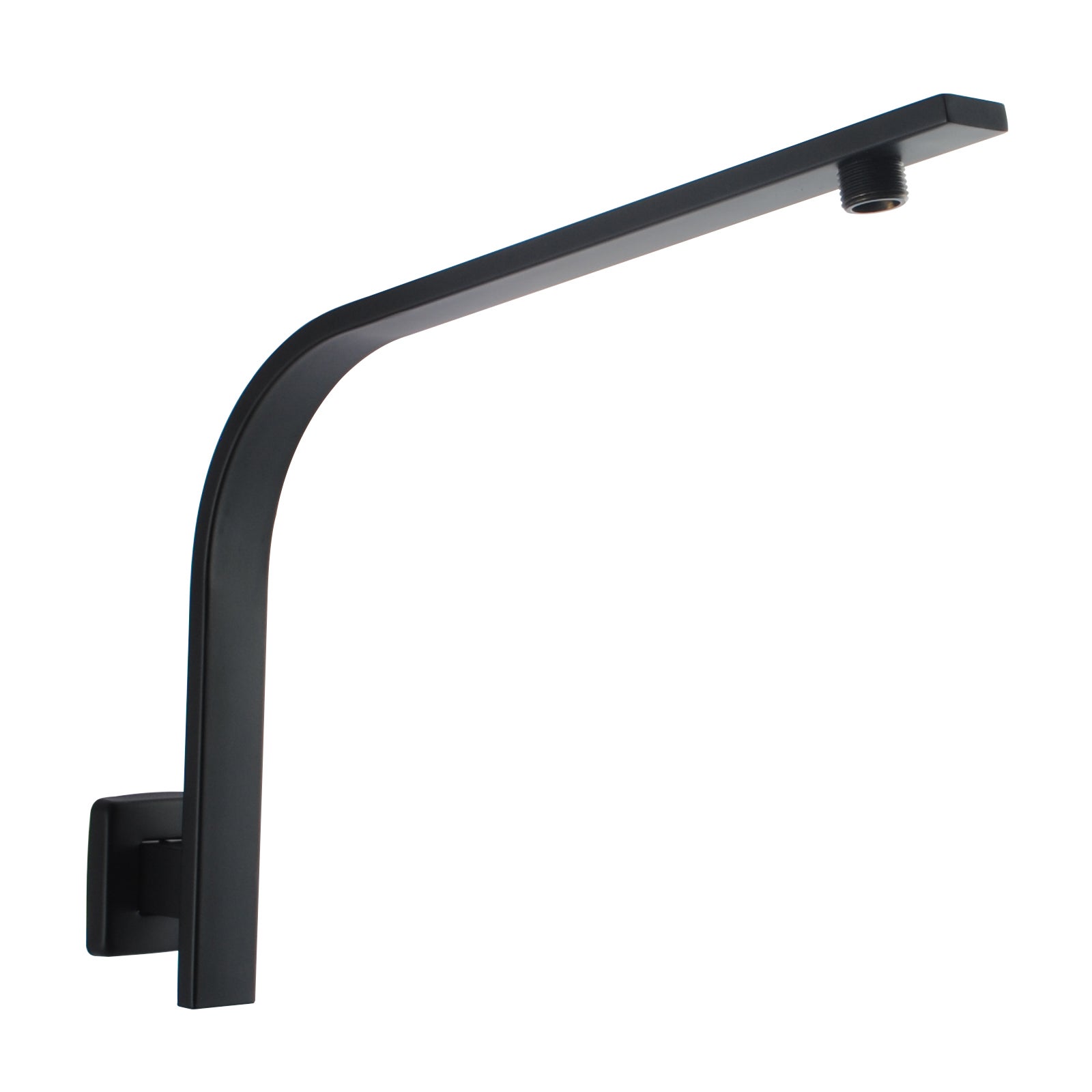 Matte Black Gooseneck Square Wall Shower Arm Solid Brass Buy Shower Heads & Arms 176657