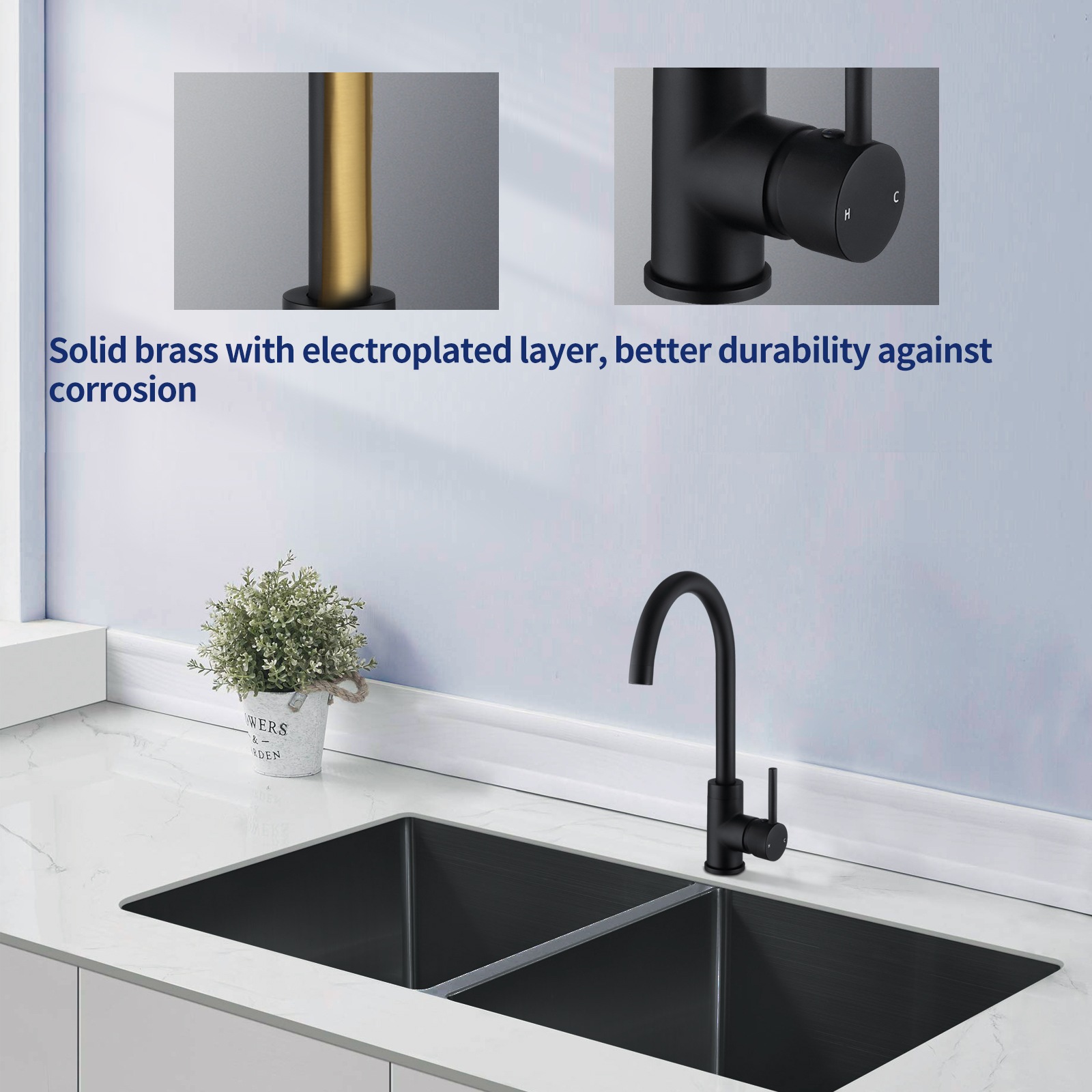 Kitchen Sink Laundry Mixer Tap Faucet Matt Black Lead Free Buy Laundry Taps 176645