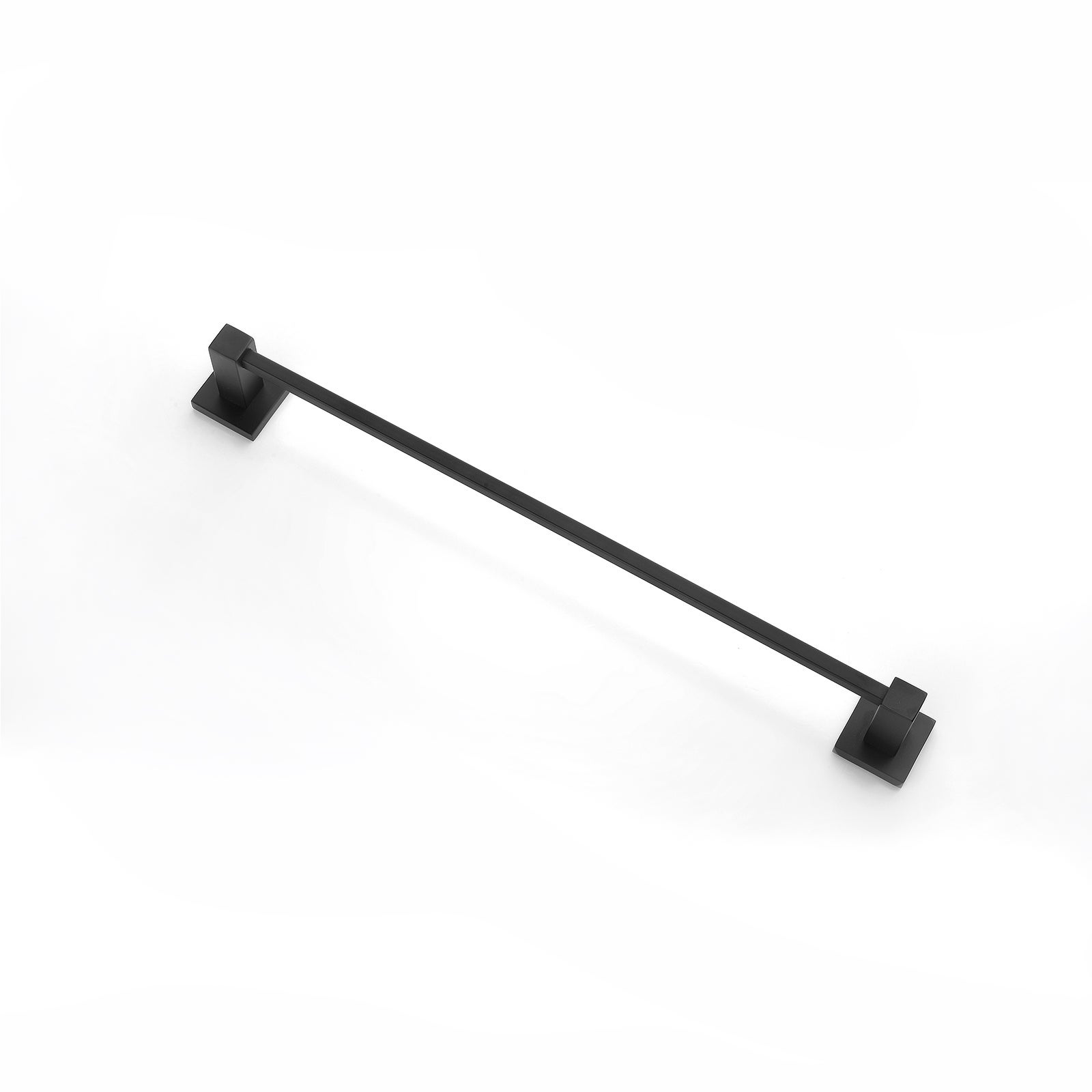 Ottimo Square Black Single Towel Rail 800mm Stainless ...