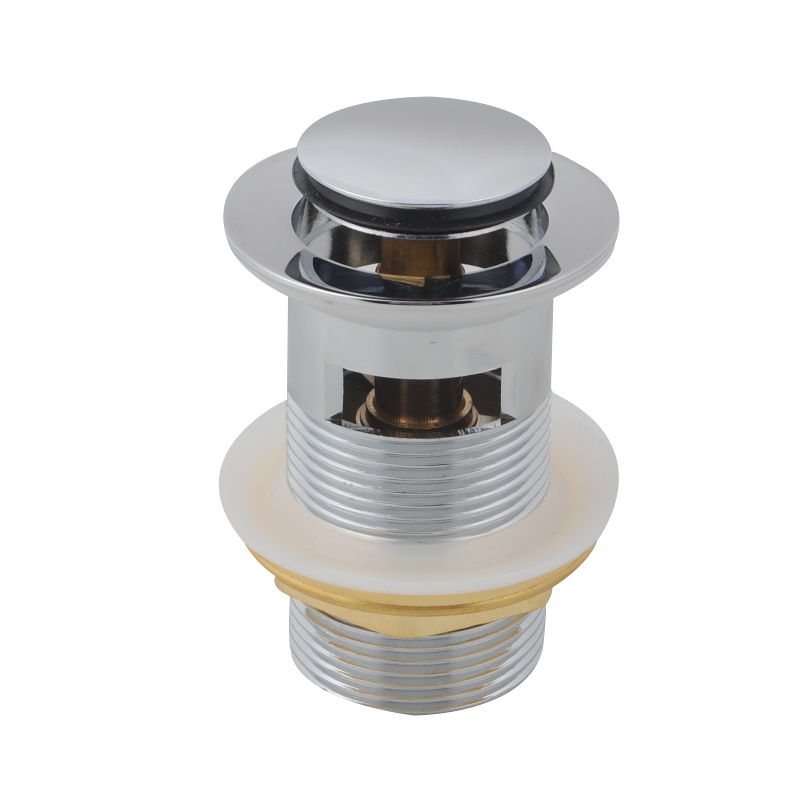 Solid Brass PopUp Waste Basin/Vanity Plug w Overflow Chrome 32mm/40mm