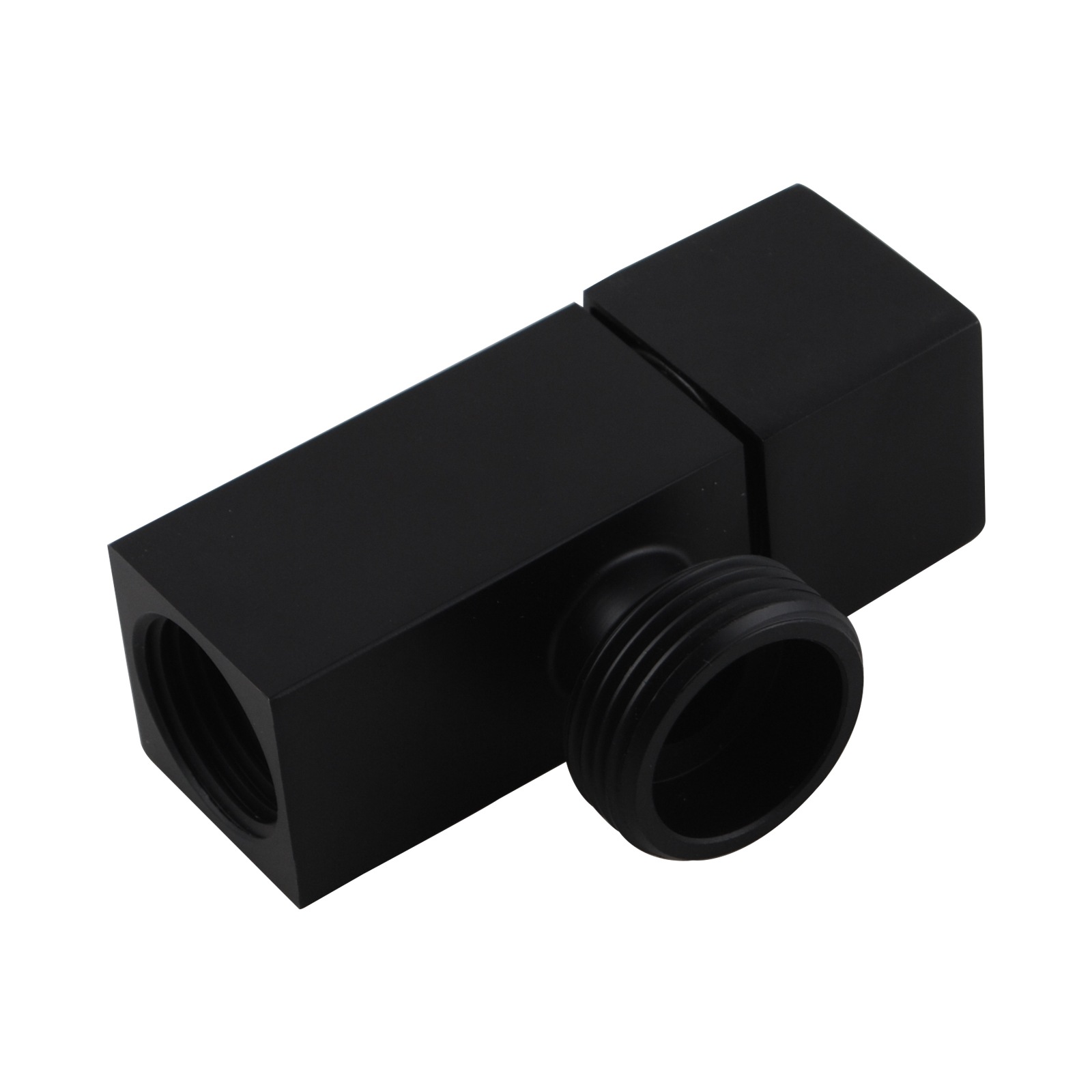 Square Black 1/4 Turn Laundry Washing Machine Stop Taps Pair Buy