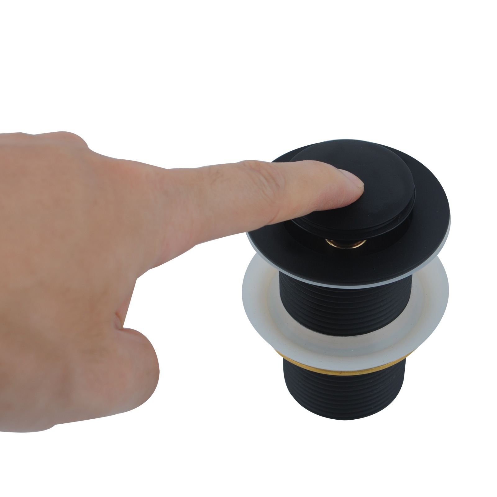 Brass PopUp Waste Basin/Vanity Plug no Overflow Chrome 32mm/40mm Black