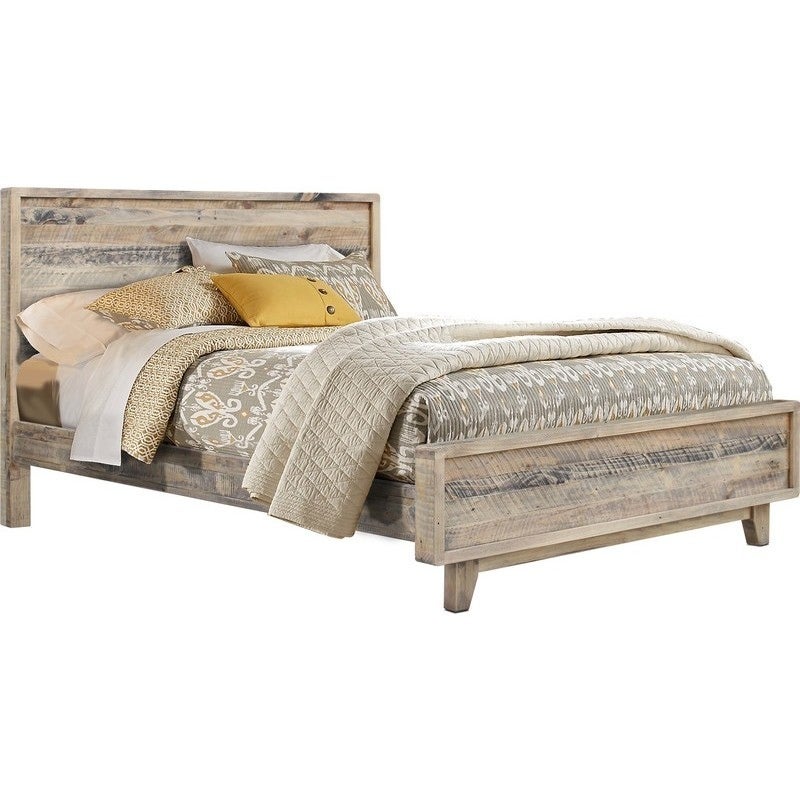 Woodstock Queen Rustic Wooden Bed Frame in Natural | Buy Queen Bed