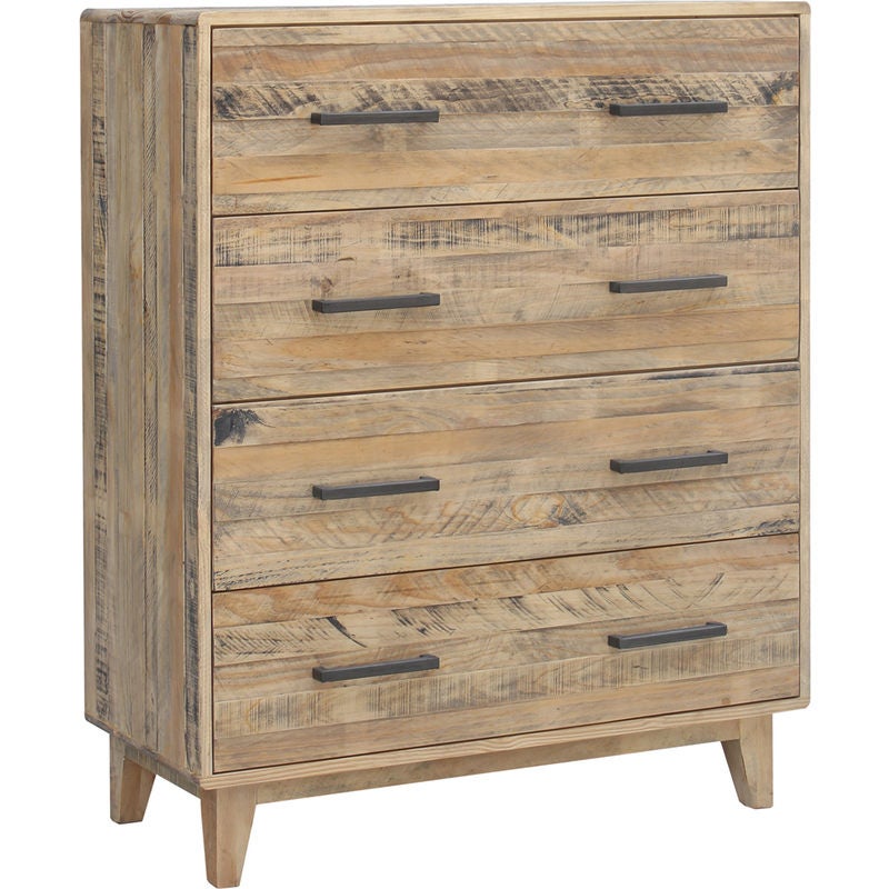 Woodstock Rustic Wooden Chest Of 4 Drawers Tallboy Buy Tallboys