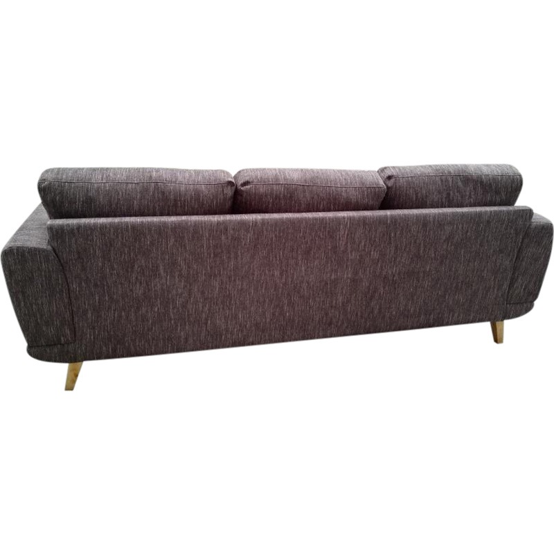 Alaska 3 Seater Linen Fabric Sofa With Wooden Legs Buy Sofas