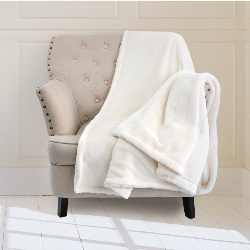 Royal Comfort Faux Fur Bed Winter Mink Blanket Throw Lounge Decor 127cm