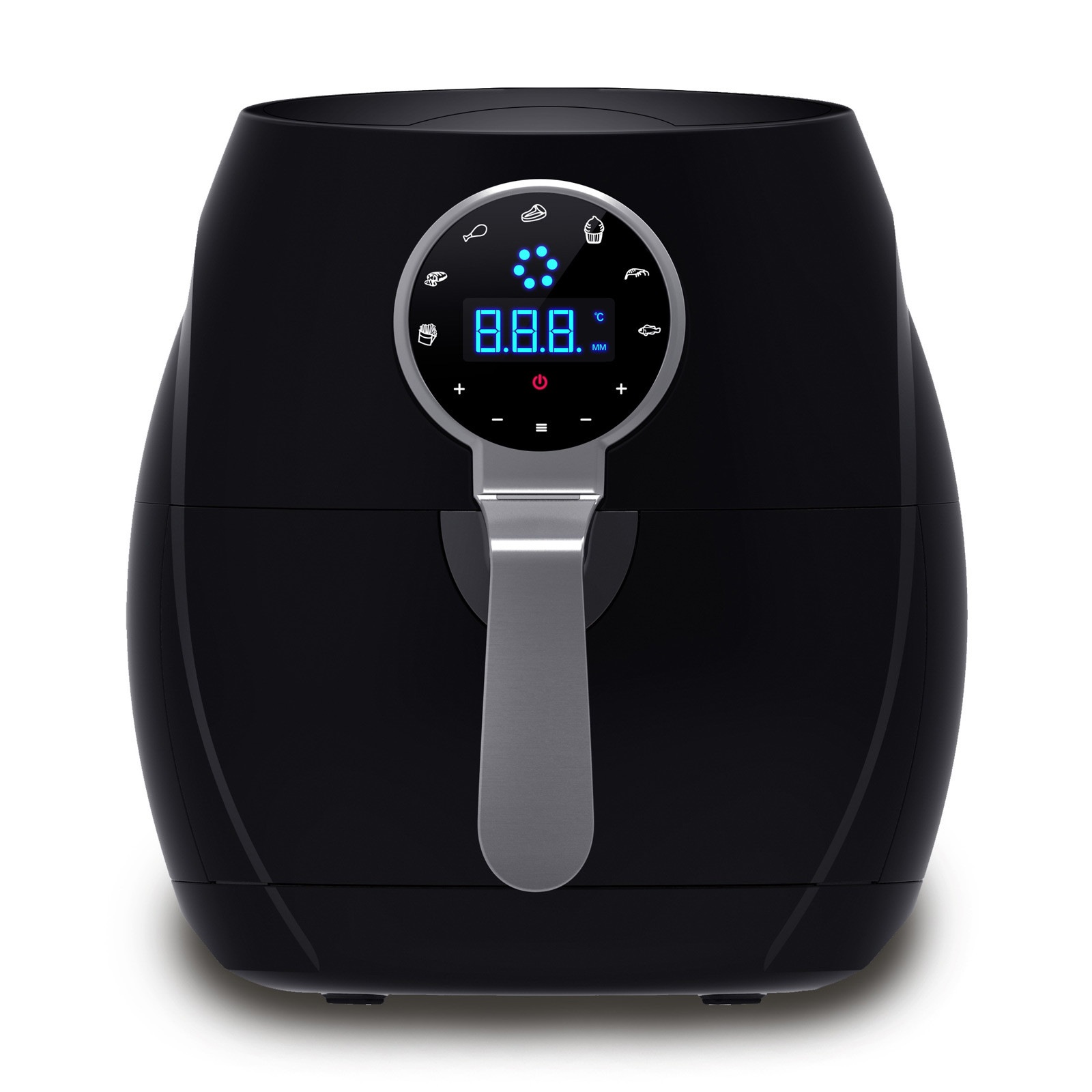 Kitchen Couture Black 5L Digital Air Fryer Low Fat Fast Cooking LCD