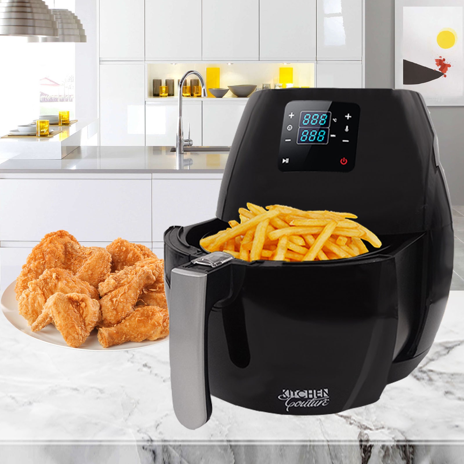 kitchen couture airfryer 7l black