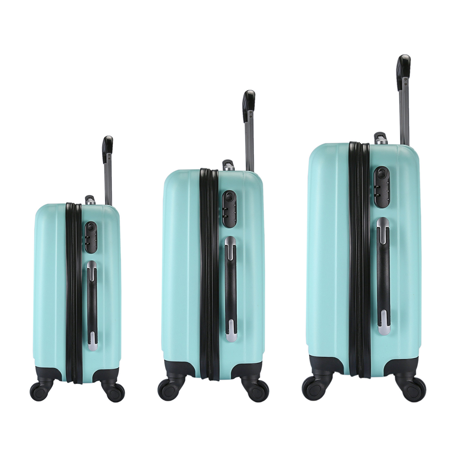 Milano Deluxe 3pc ABS Luggage Suitcase Luxury Hard Case Shockproof Travel Set | Buy 3 Piece milano 3 piece luggage set