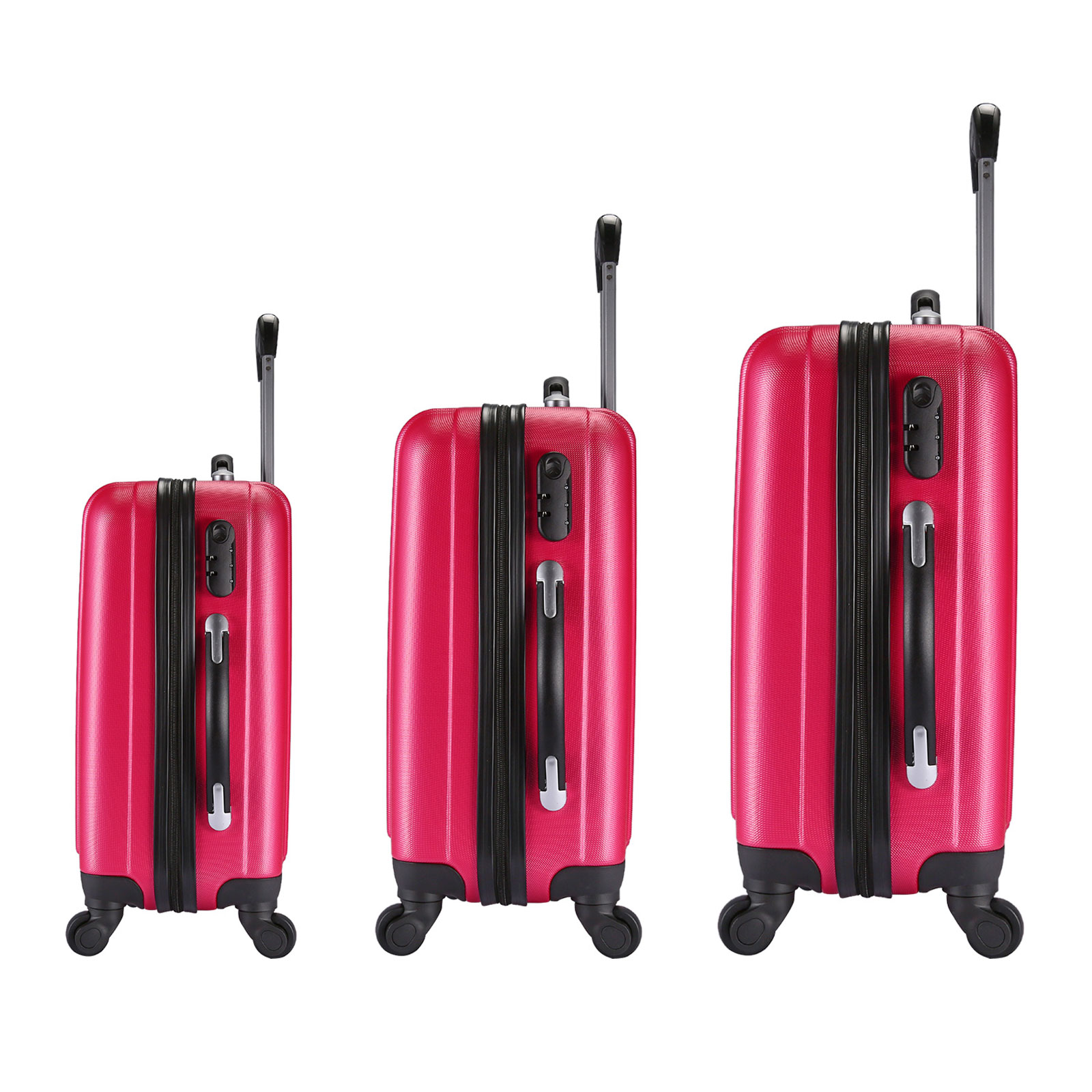 Milano Deluxe 3pc ABS Luggage Suitcase Luxury Hard Case Shockproof Travel Set | Buy 3 Piece milano 3 piece luggage set