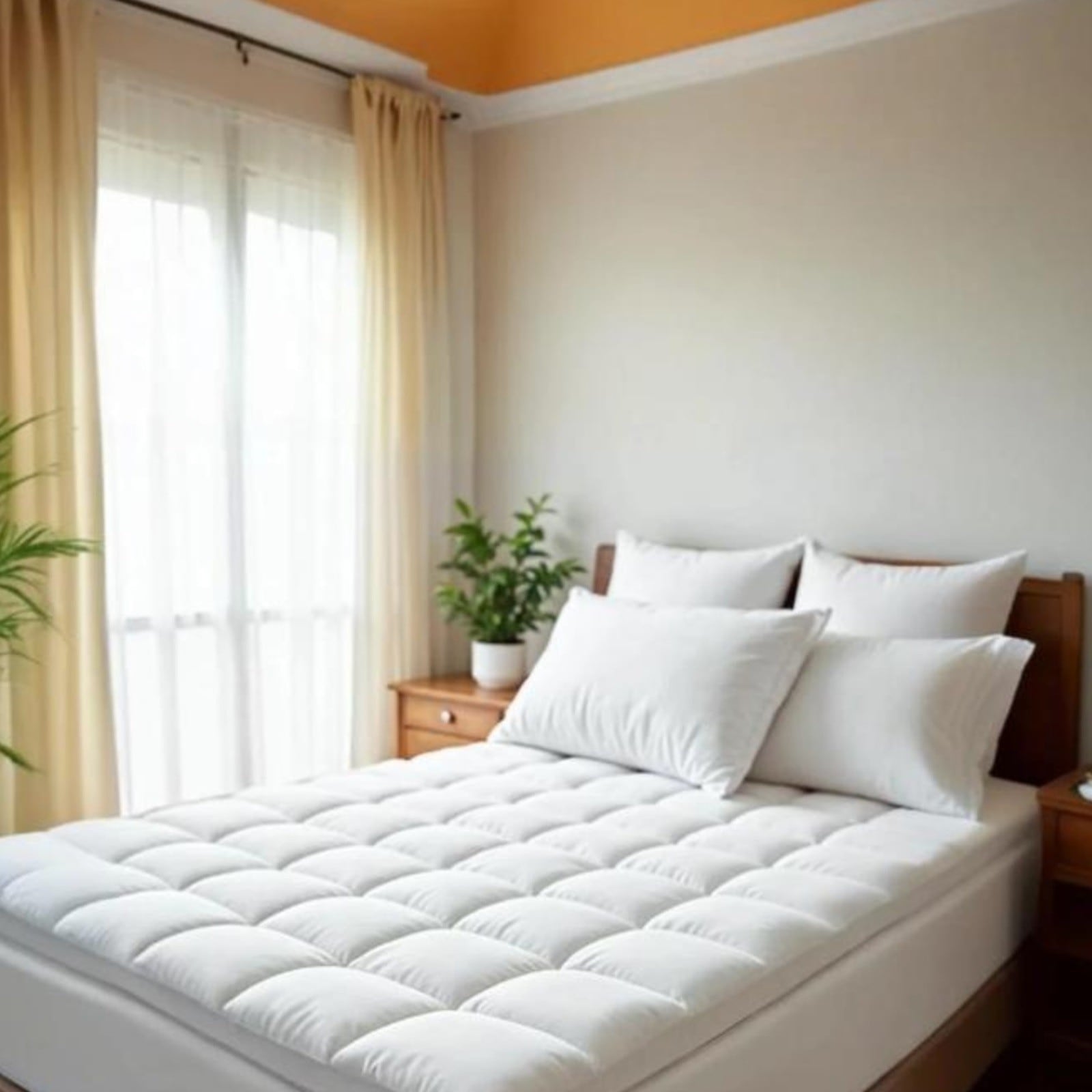 Royal Comfort Fitted Foam Cover Underlay Goose Mattress Topper