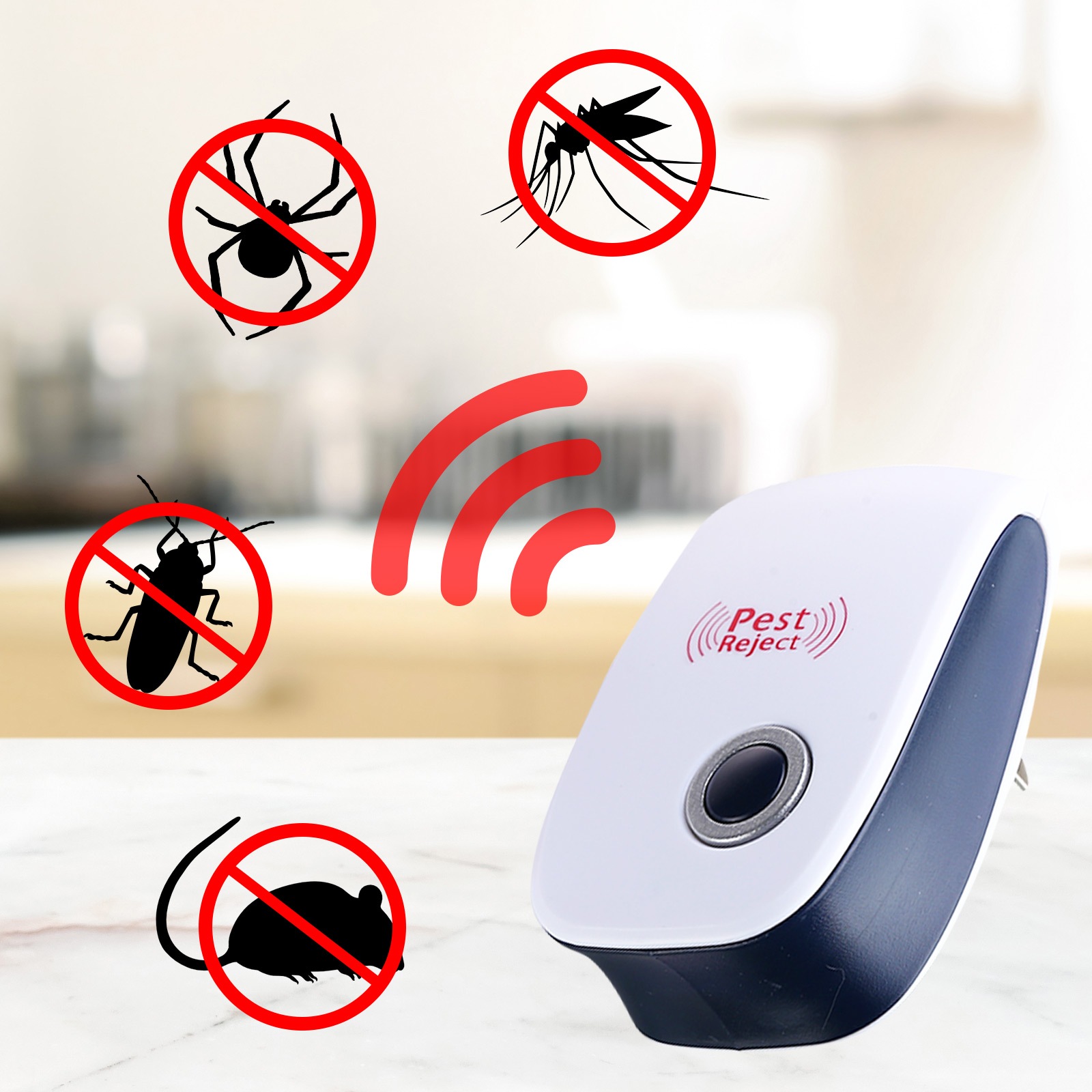 Ultrasonic Plug In 24/7 Protection Pest Repeller Bug Fly ...