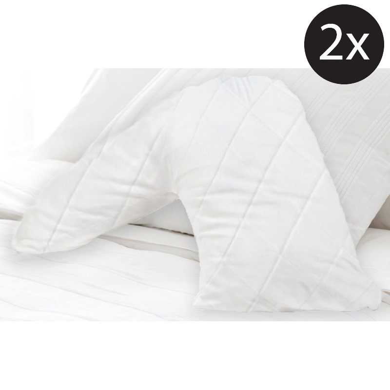 2x V Shaped Fibre Cotton Quilted Pillow Protector Buy Pillow