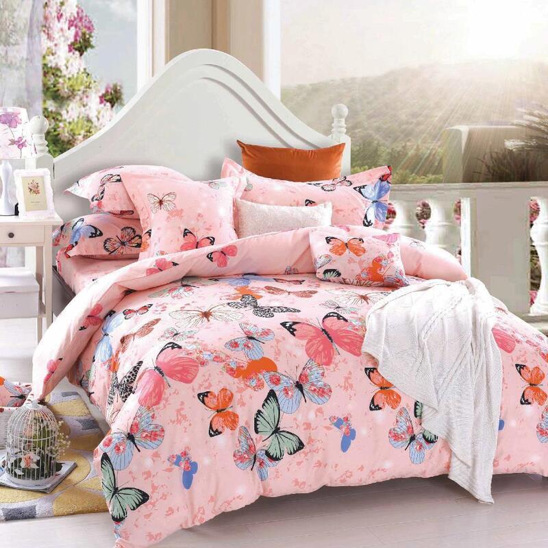 PINK BUTTERFLY Quilt/Doona Cover Set Buy Queen Quilt Cover Sets 2547787