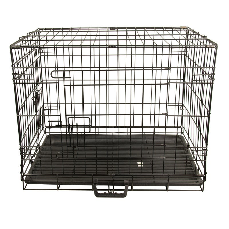 24" Foldable Metal Wire Dog Cage with Wire Mesh Floor & Removable Tray Buy Metal Crates