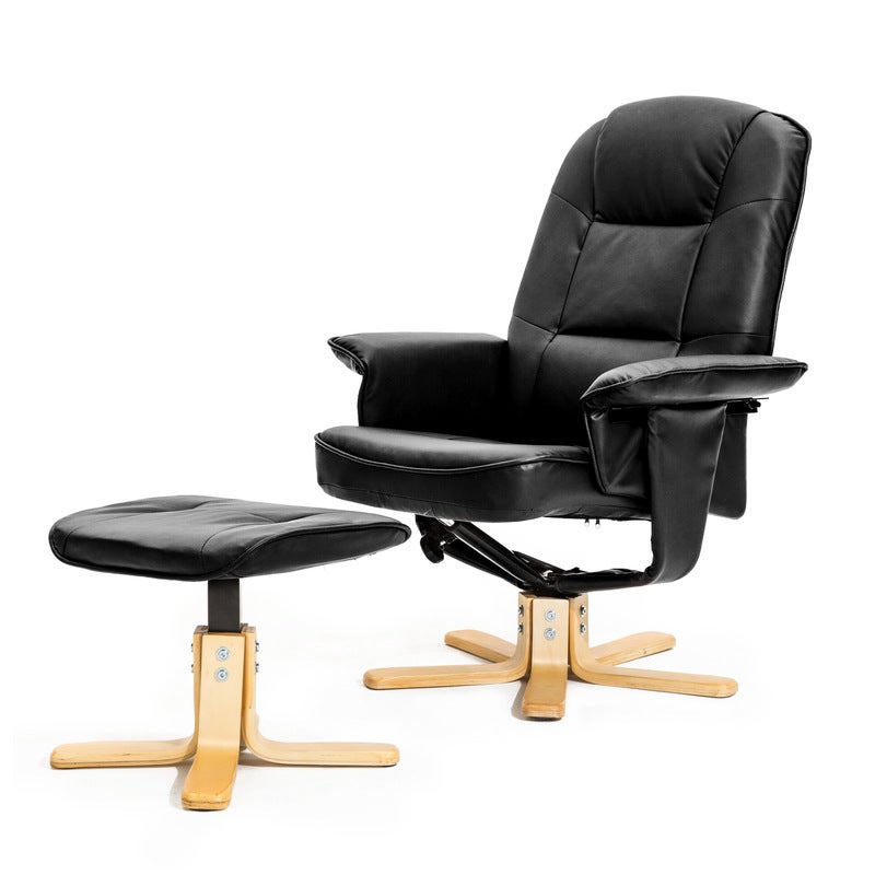 Chair With Ottoman Vs Recliner - Upholstered Tilt-Back Reclining Chair