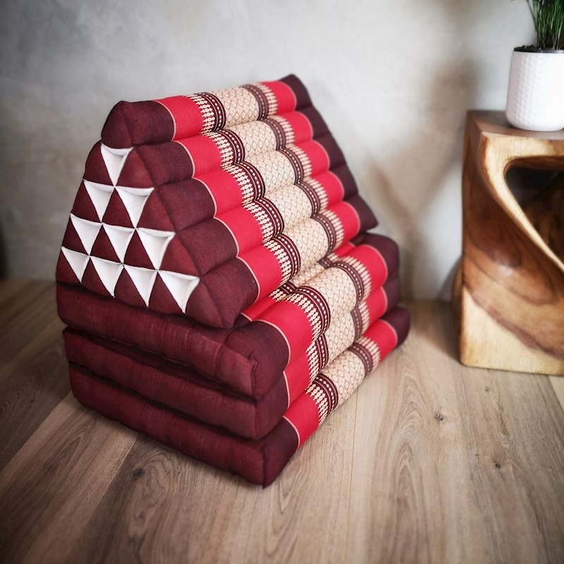 Jumbo Thai Triangle Pillow Three Folds Red Buy Thai Cushions
