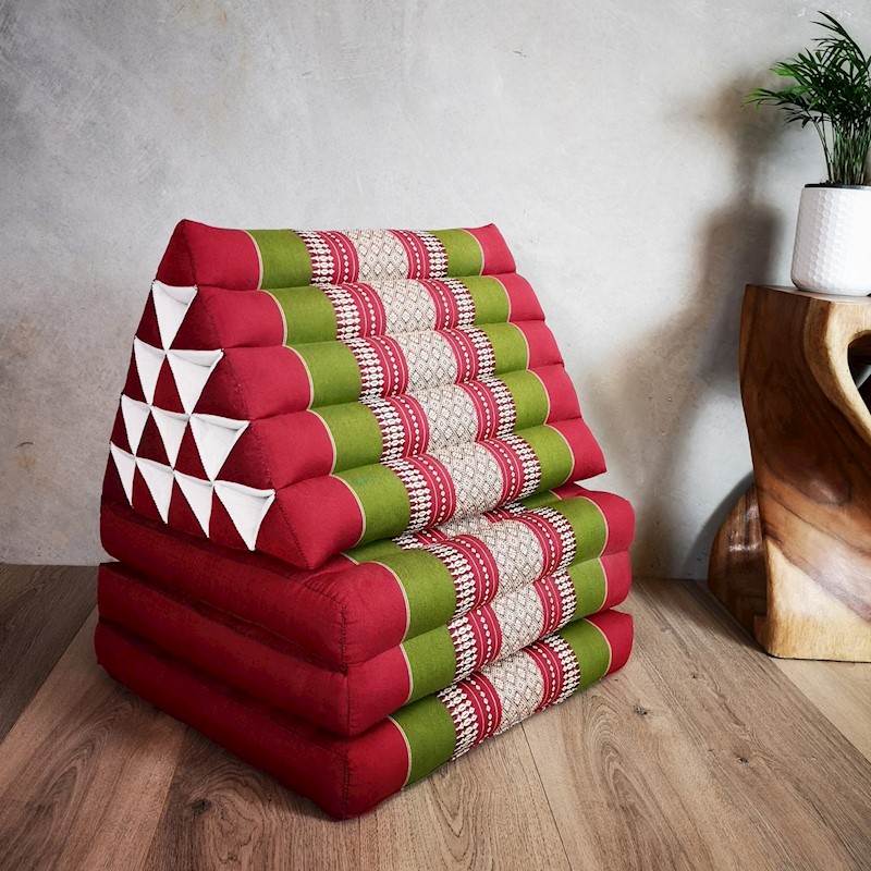 Jumbo Thai Triangle Pillow Three Folds Redgr Buy Thai Cushions