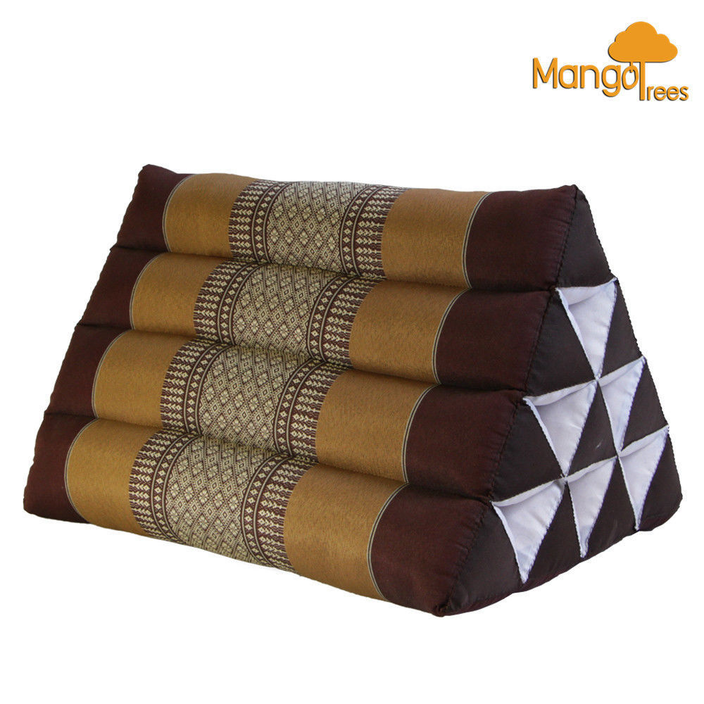 Thai Triangle Pillow Kapok Filled Triangular Backrest Chushion