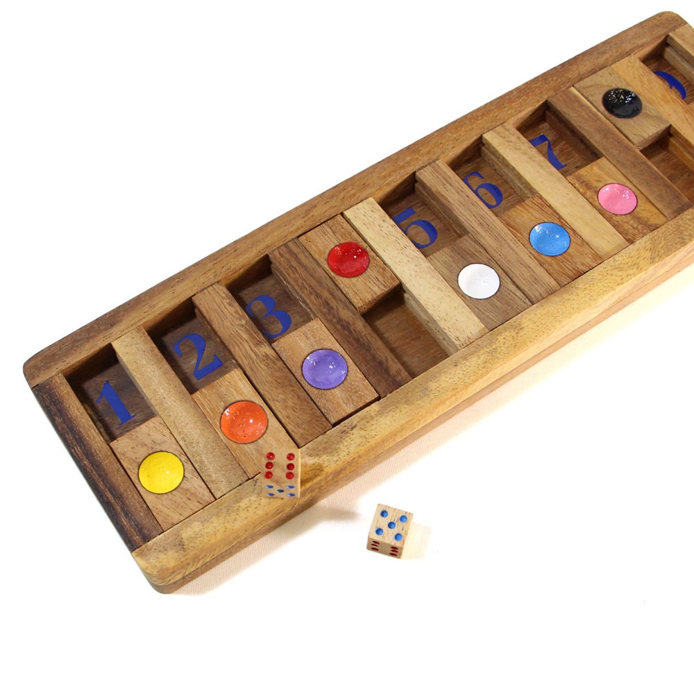 Shut The Box Slide Board Game Buy Board Games 884495459211