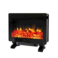 Lenoxx Tempered Glass Electric Log Fire Heater 800-1500W