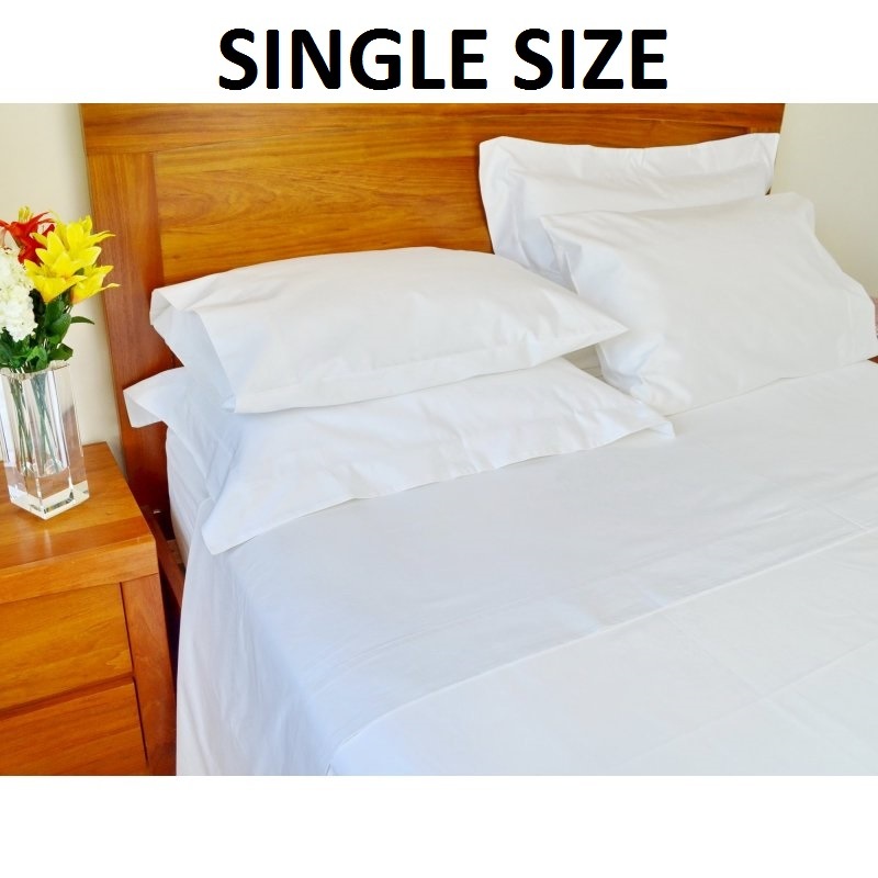 1500 TC White Single Bed Sheet Sets w/ Pure Cotton Buy Single Sheets