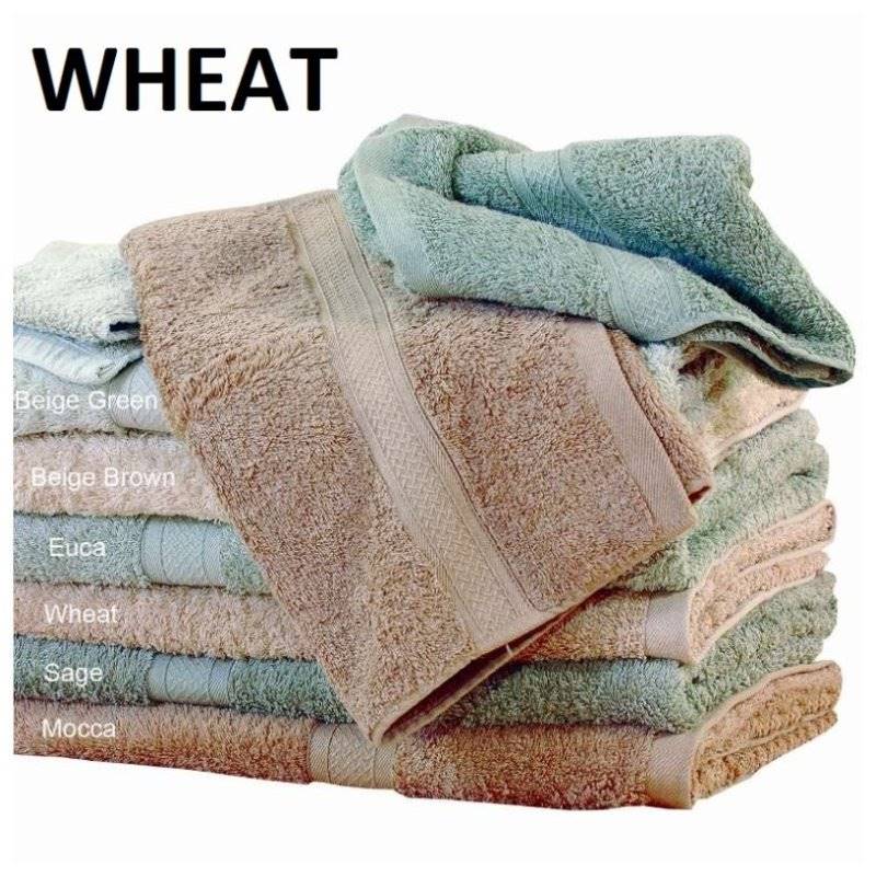 Wheat Organic Cotton Pack 2 Bath & 1 Hand Towels Buy Towels 178459