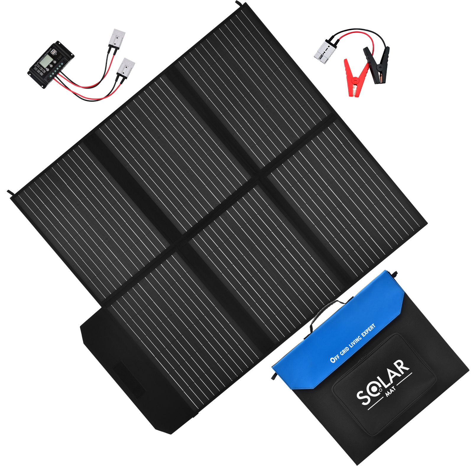 12V 300W Folding Solar Panel Blanket Flexible Solar Mat Mono Kit