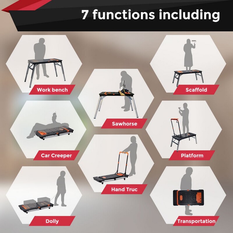 Portable Work Bench Platform Table DIY Tool Station Hand 