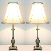 2x Baroque Designer Bedside Table Lamps