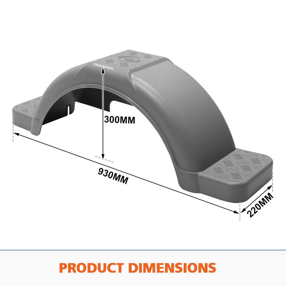 2 x Plastic Mudguard Arch Mud Guard LARGE Trailer Wheel