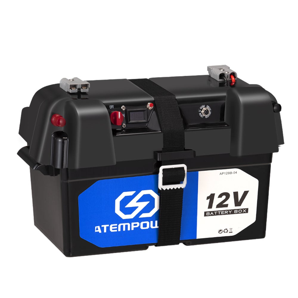 ATEM POWER Battery Box 12V Portable Deep Cycle AGM Universal Large